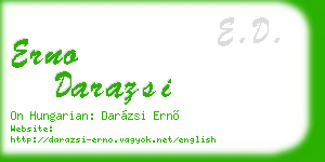 erno darazsi business card